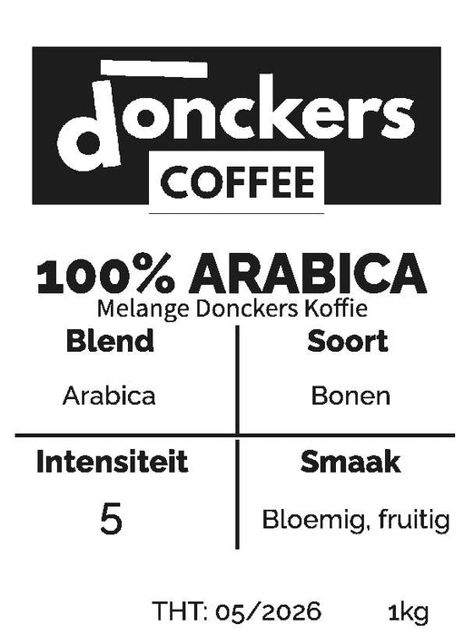 1kg Donckers Koffie Melange 100% Arabica Bonen (1kg zakken)