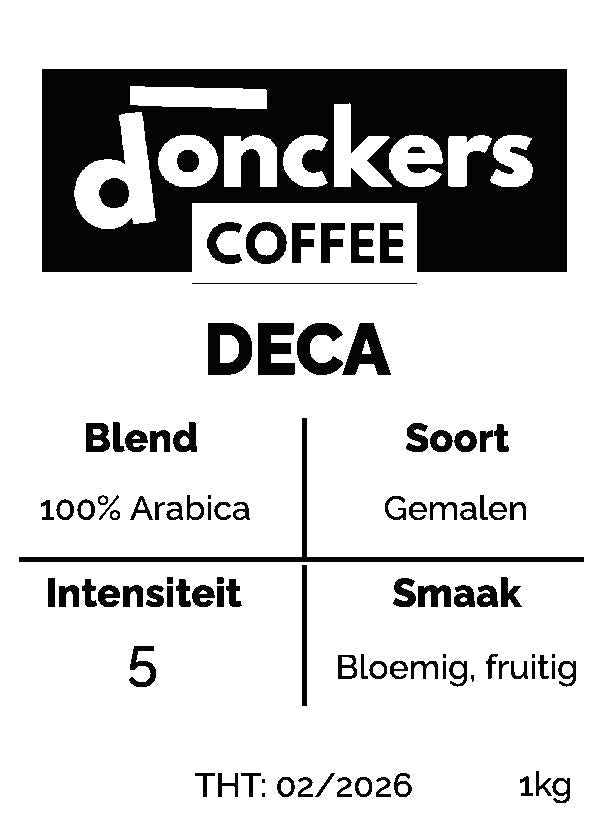 1kg Donckers Koffie deca Blend Gemalen (1kg zakken)