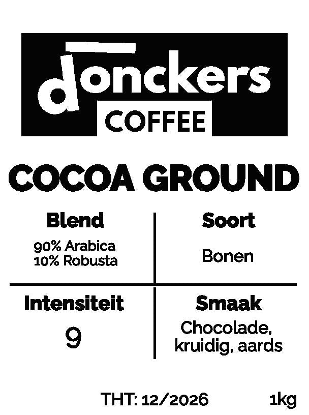 1kg Donckers Koffie Cocoa Gemalen (1kg zakken)