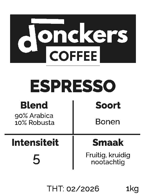 1kg Donckers Koffie Espresso Sport bonen (1kg zakken)