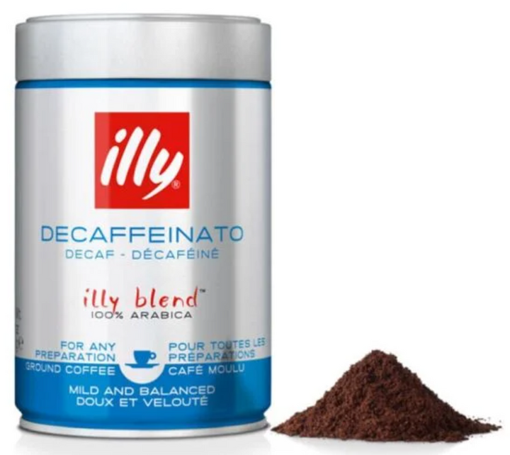 3kg Illy espresso decaf gemalen tin 250 gr.