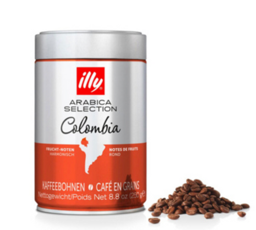 3kg Illy arabica selection Colombia beans tin 250 gr.